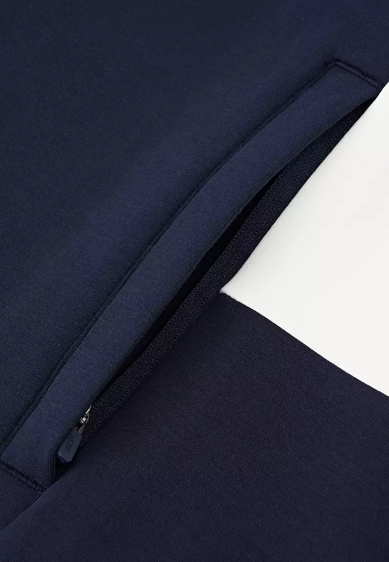 男裝 LOGO BLOCKCORE 拼色連帽外套