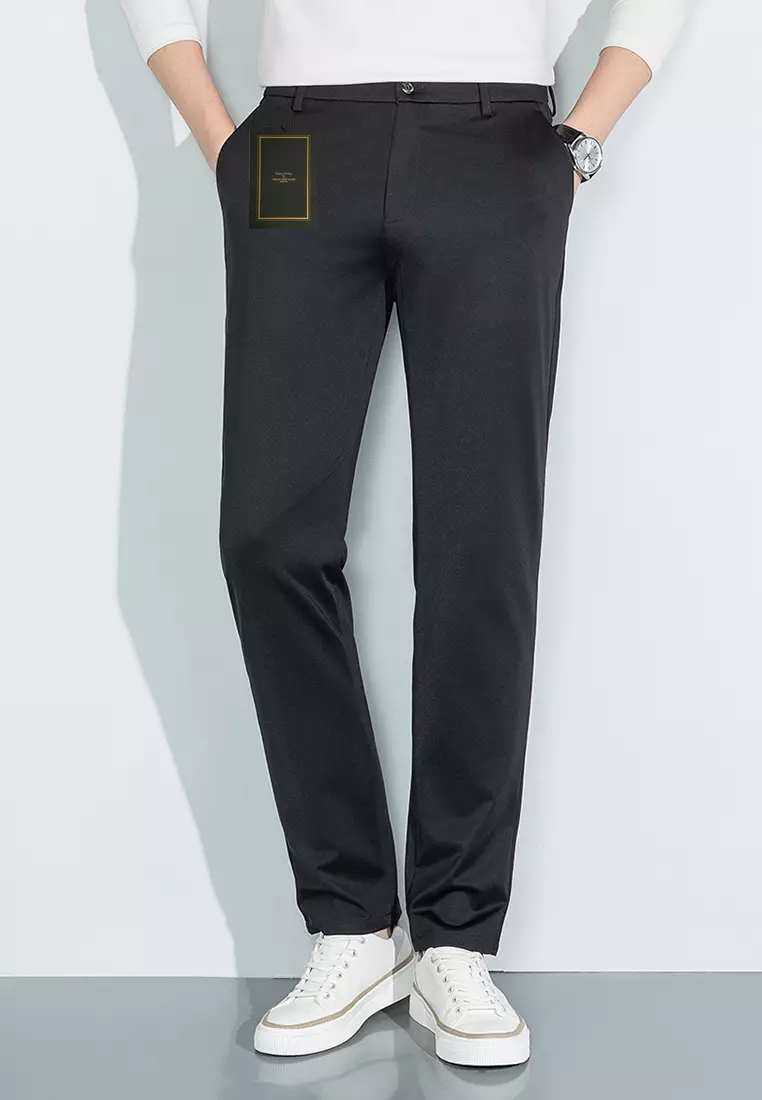 桑蠶絲小直筒西褲 WK-JBD905