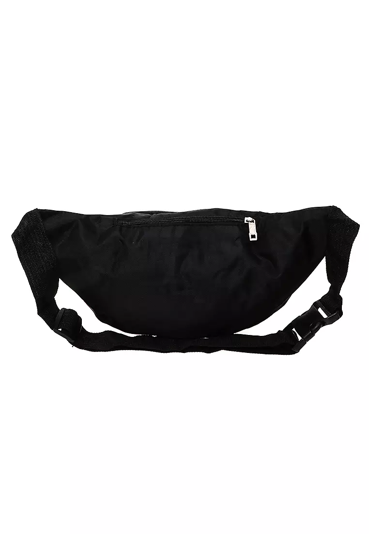 Noice Tas Pinggang Selempang Waistbag Pria dan Wanita Large Compartment Material Nylon ORIGINAL - Black