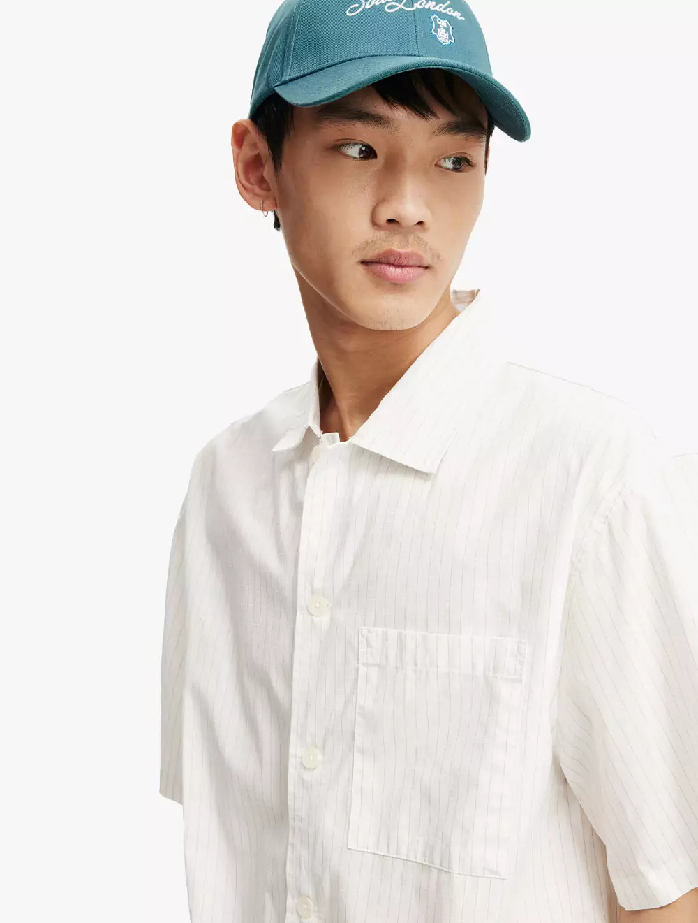 Cotton On - SHIRTS - Ventura Short Sleeve Shirt - OFF WHITE STRIPE