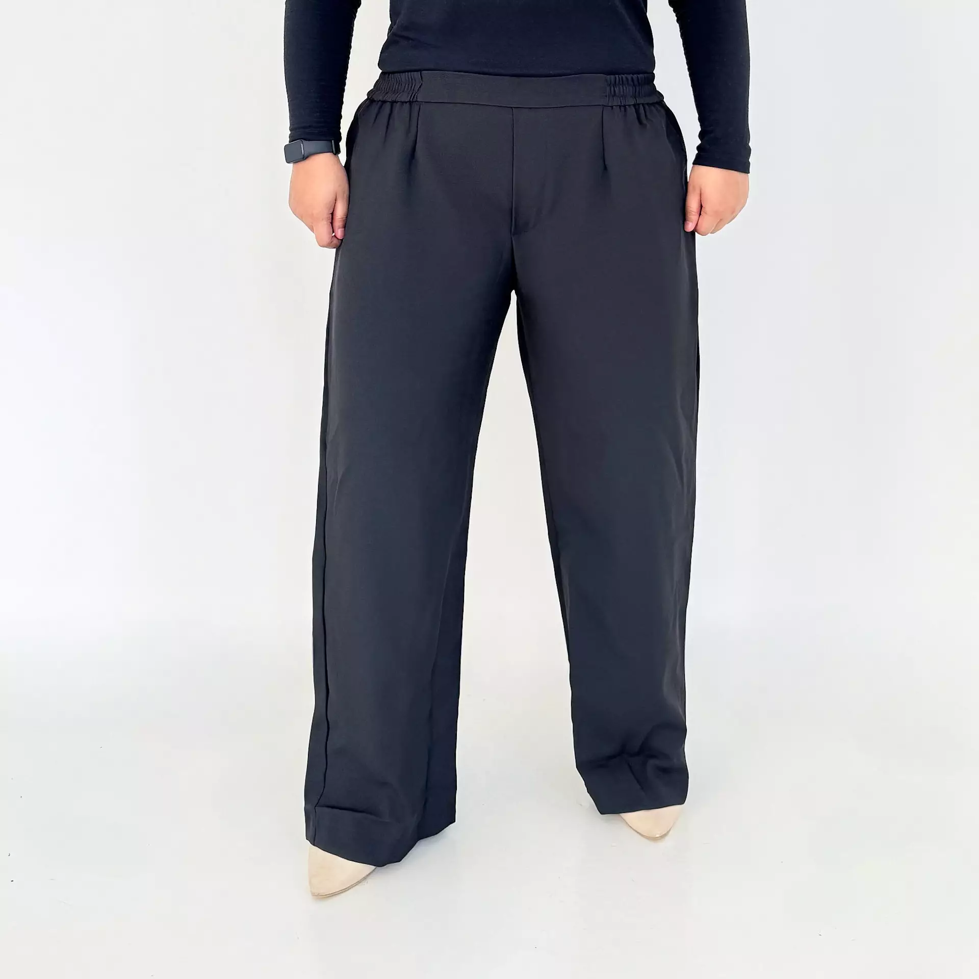 BUY 1 GET 1 FREE Kia Pants [Coklat - Hitam] Celana Basic Officewear