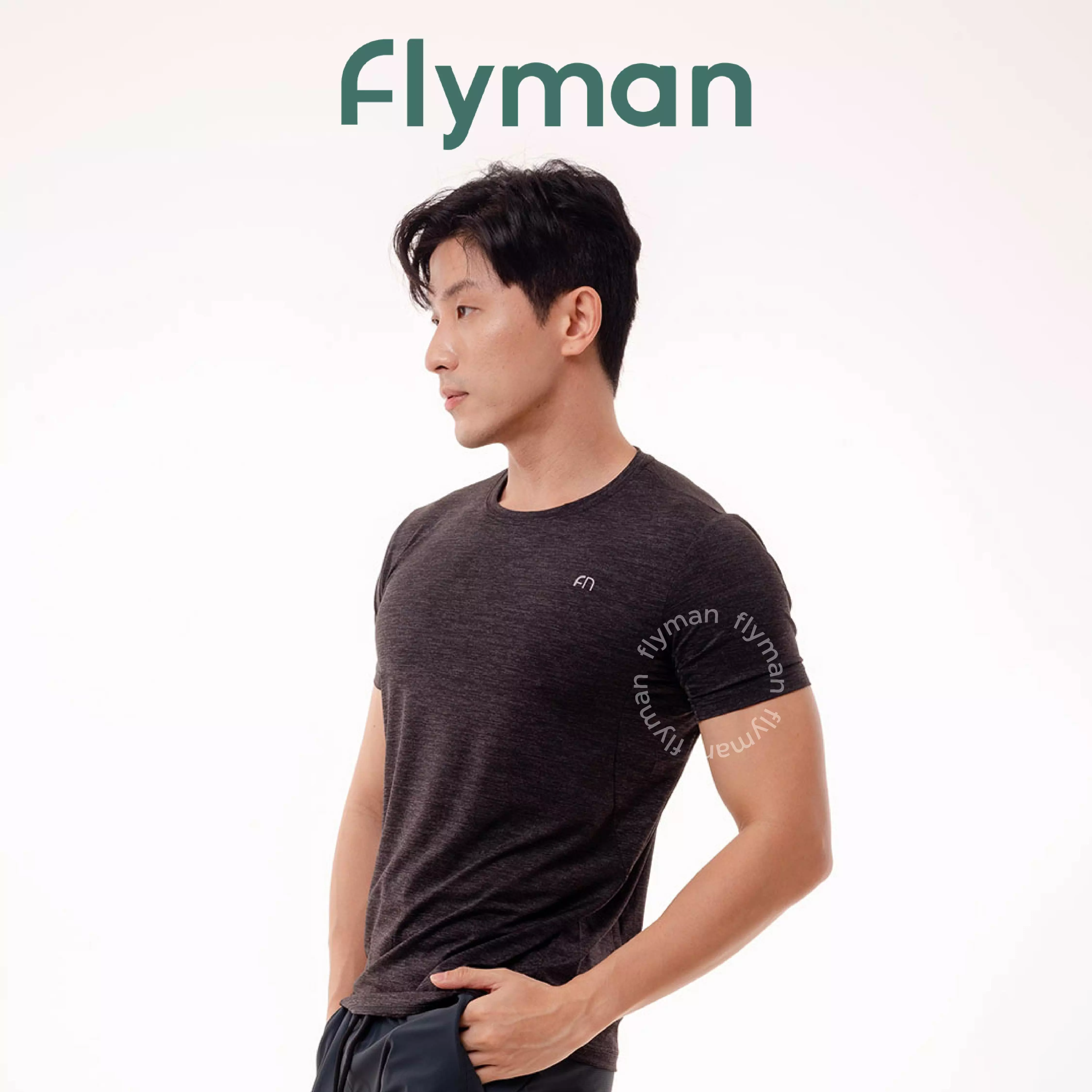 Flyman Active T-Shirt 1 pcs FMA 3484 - Charcoal
