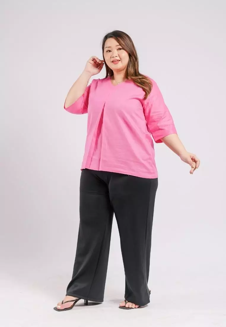 Plus Size Blouse Cheryl Pink