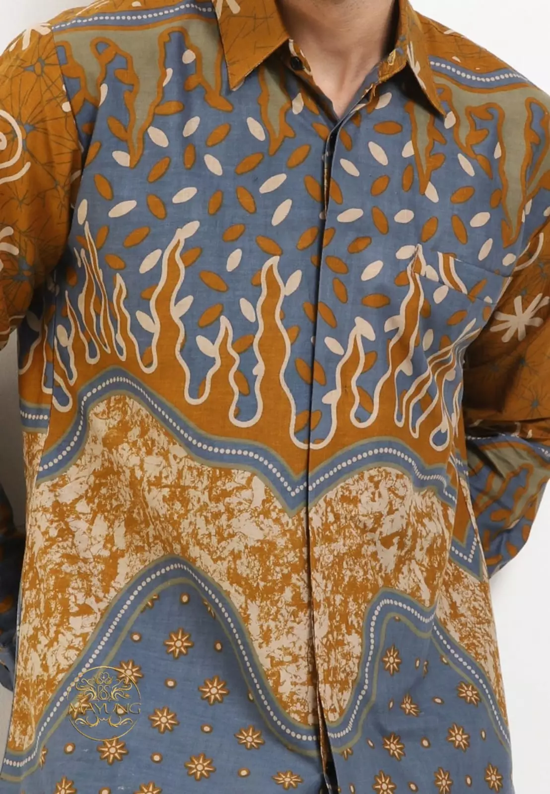 Wirasatya Kemeja Batik Pria Premium Slimfit Modern Lengan Panjang