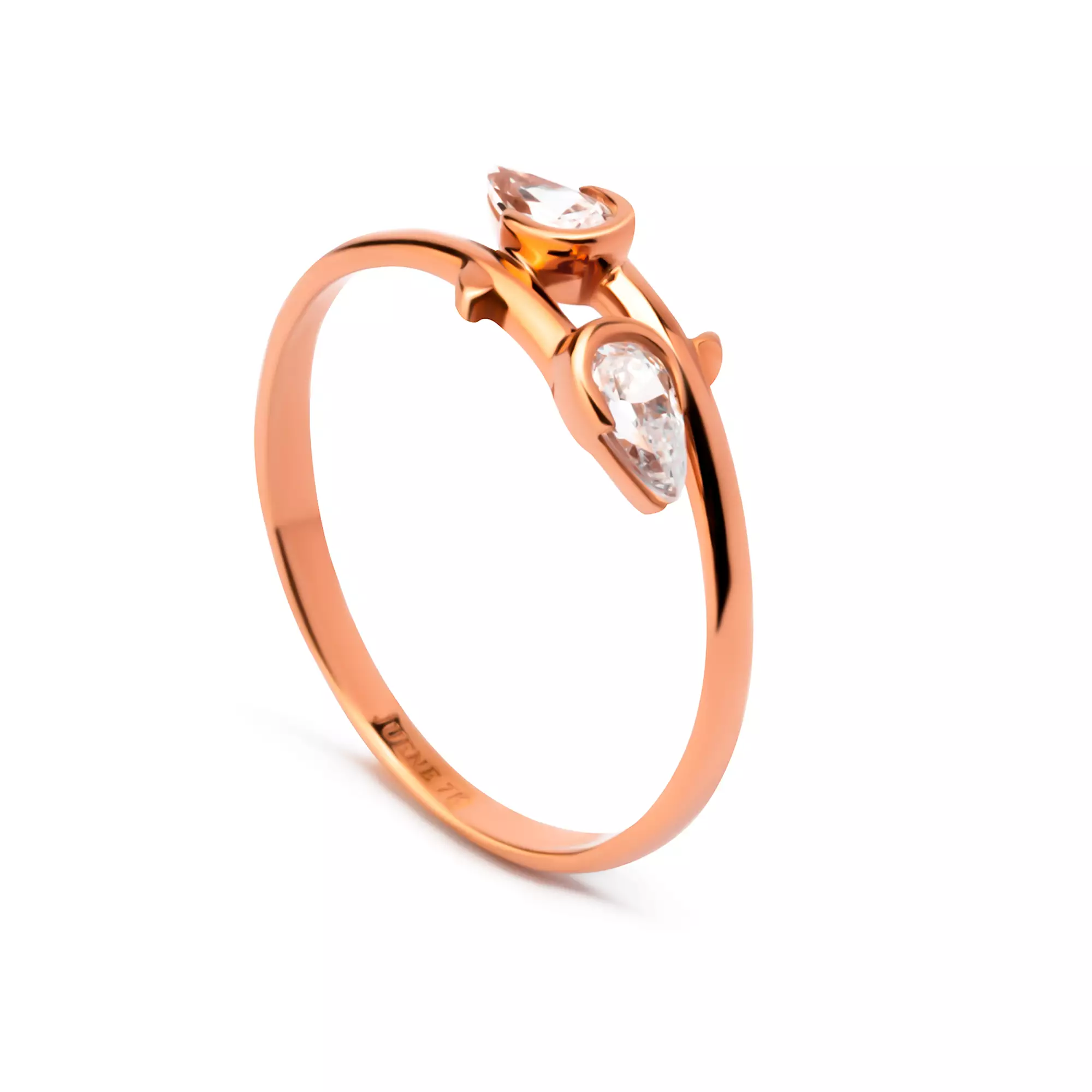 Cincin Emas 7k - Abigail Gold Ring - Treasure Collection - Juene Jewelry