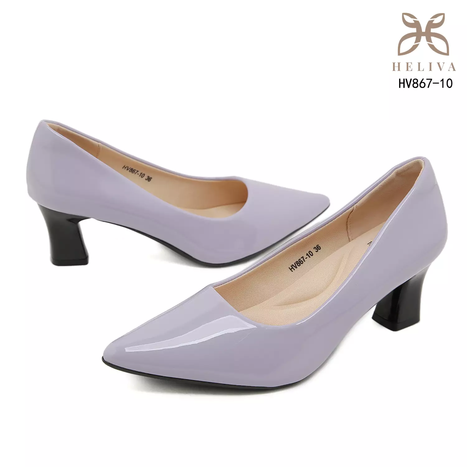 Heliva Livanna Classic Pointed Toe Glossy Heels 5.5cm Sole HV867-10