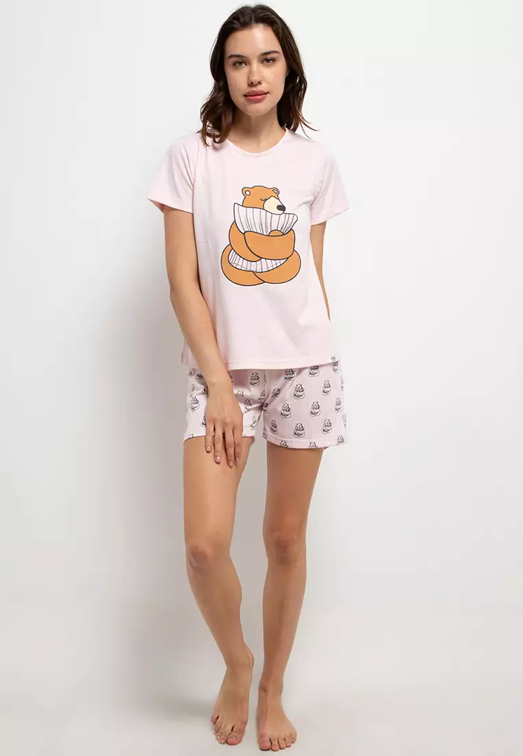 Pyjama Pijama Short Sleeve Short Pants Sleepwear