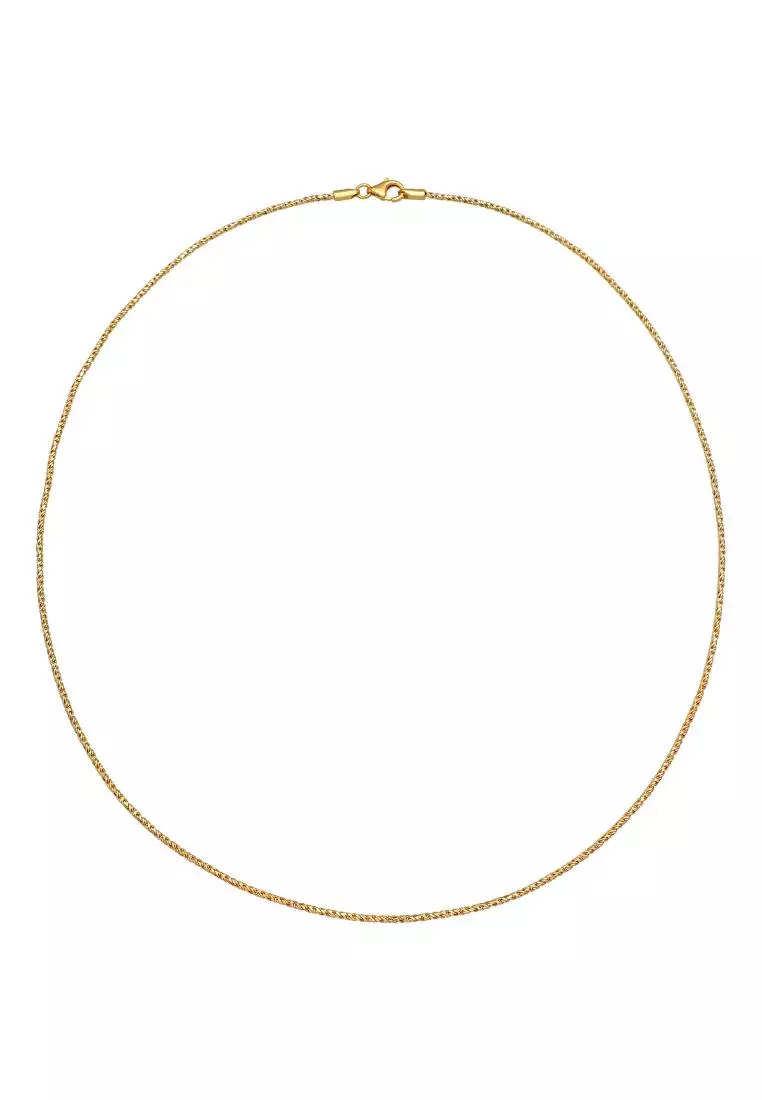 Men's Silver Rope Chain Necklace – Gold-Plated