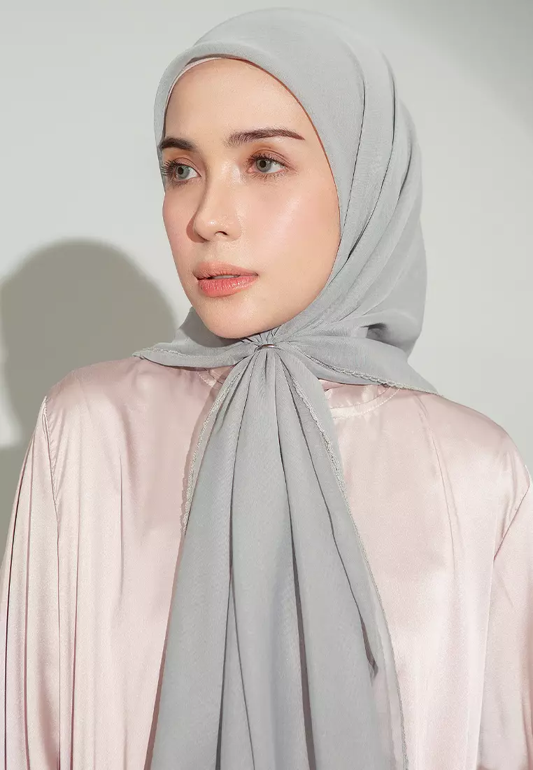 Paris Embroidery Signature Square (Lozy X Hamidah) Ash Grey