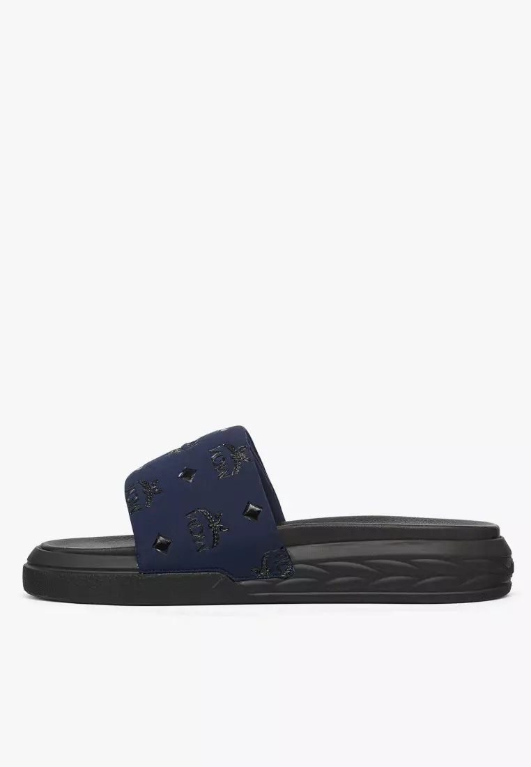 Slide Sandals in Monogram Neoprene