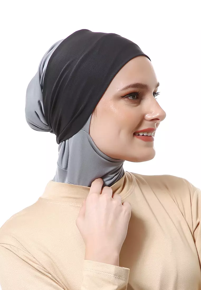 Rizka Inner Jilbab Muslimah Wanita Regular Fit - Dark Grey