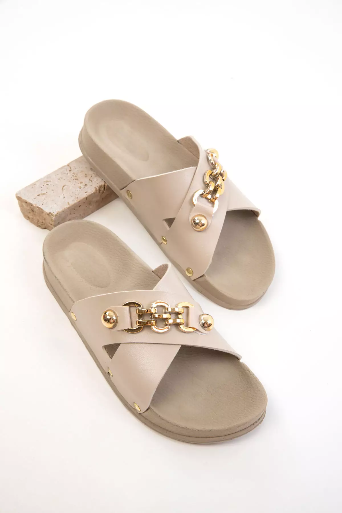 Beige Women's Slippers 20703