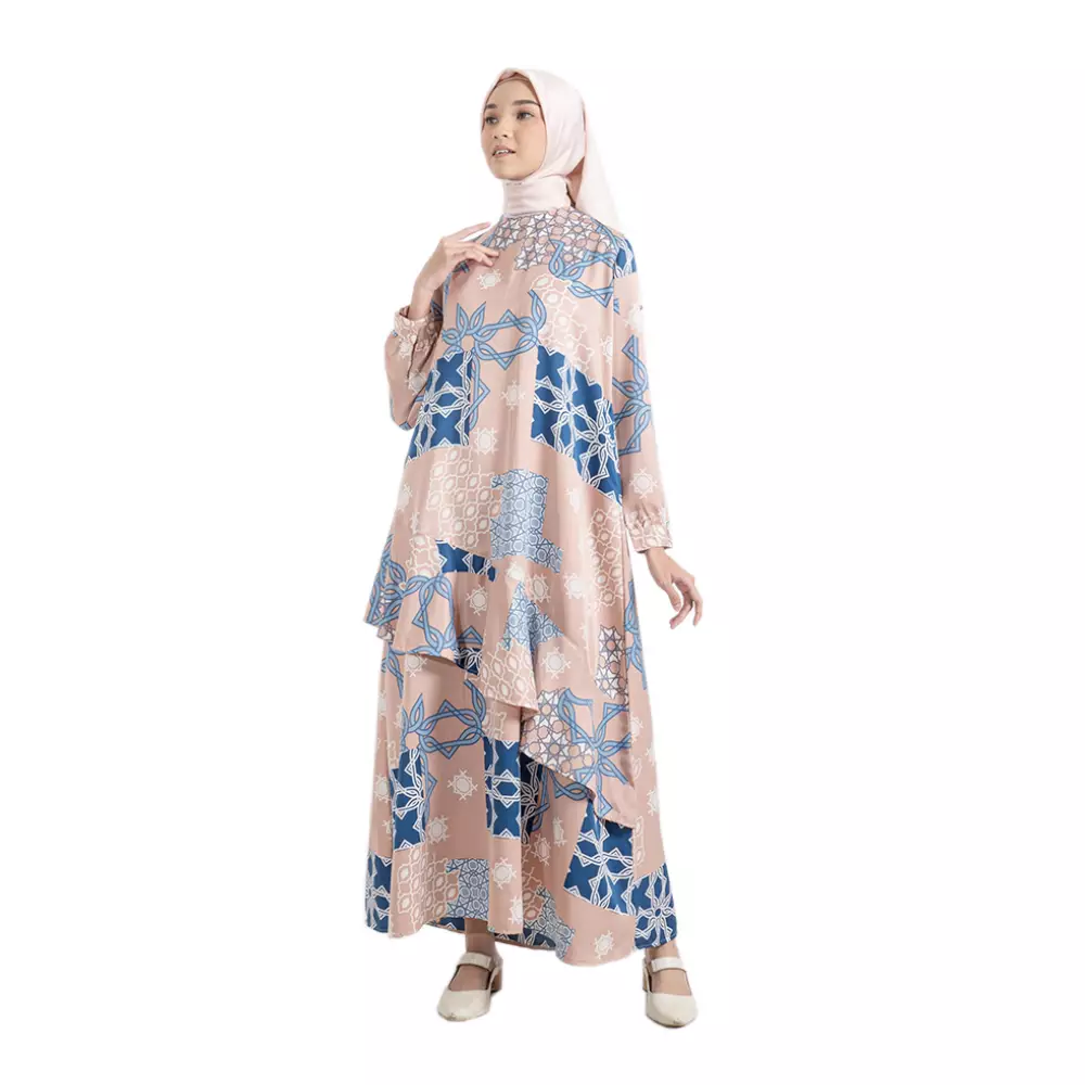 Dress Batik Wanita - Bhatara Batik Zahrani - Atasan Batik Modern Lengan Panjang