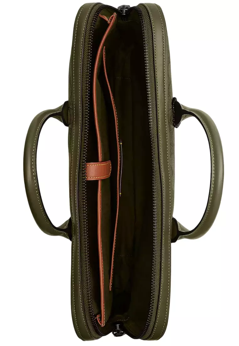 Theo Work Bag In Signature Jacquard - Olive Drab CAK97