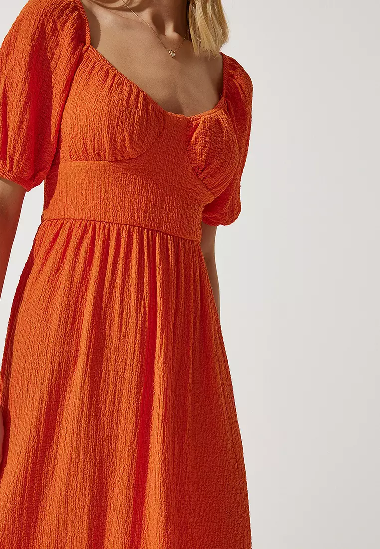Lace-up Midi Dress