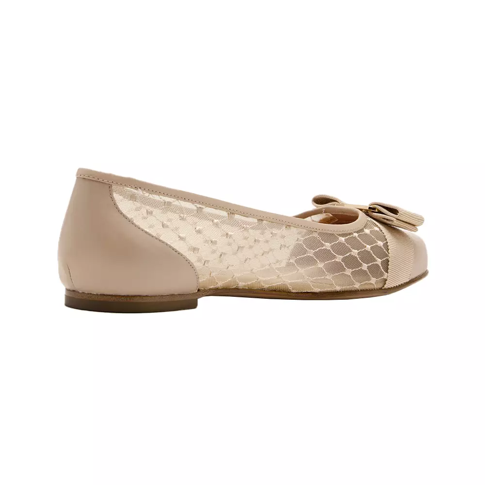 Varina Mesh Ballet Flats Beige