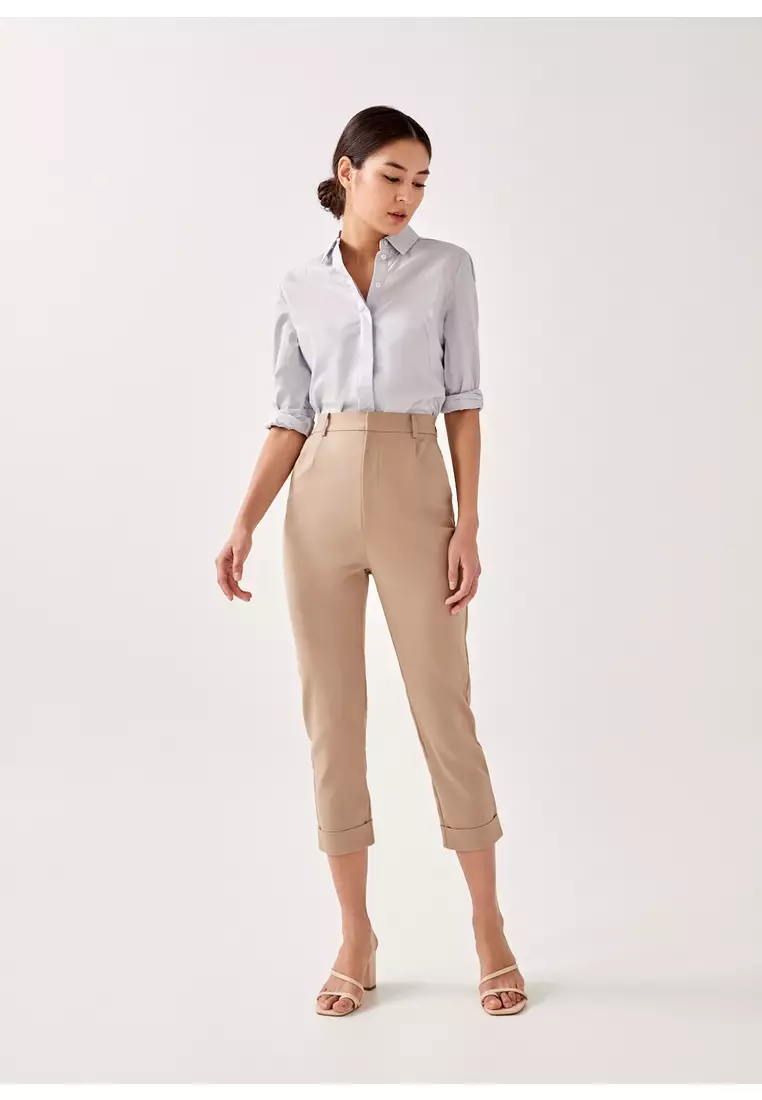 Alby Tailored Peg Leg Chino Pants