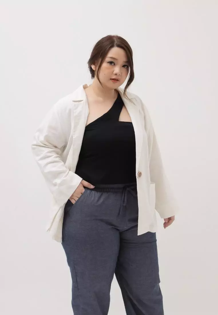 Plus Size Blazer Dal Mi Broken White