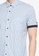 Août blue Août Singapore - Mens Short Sleeved Cotton Checkered Shirt - Valerie FB027AA36B0A7EGS_3