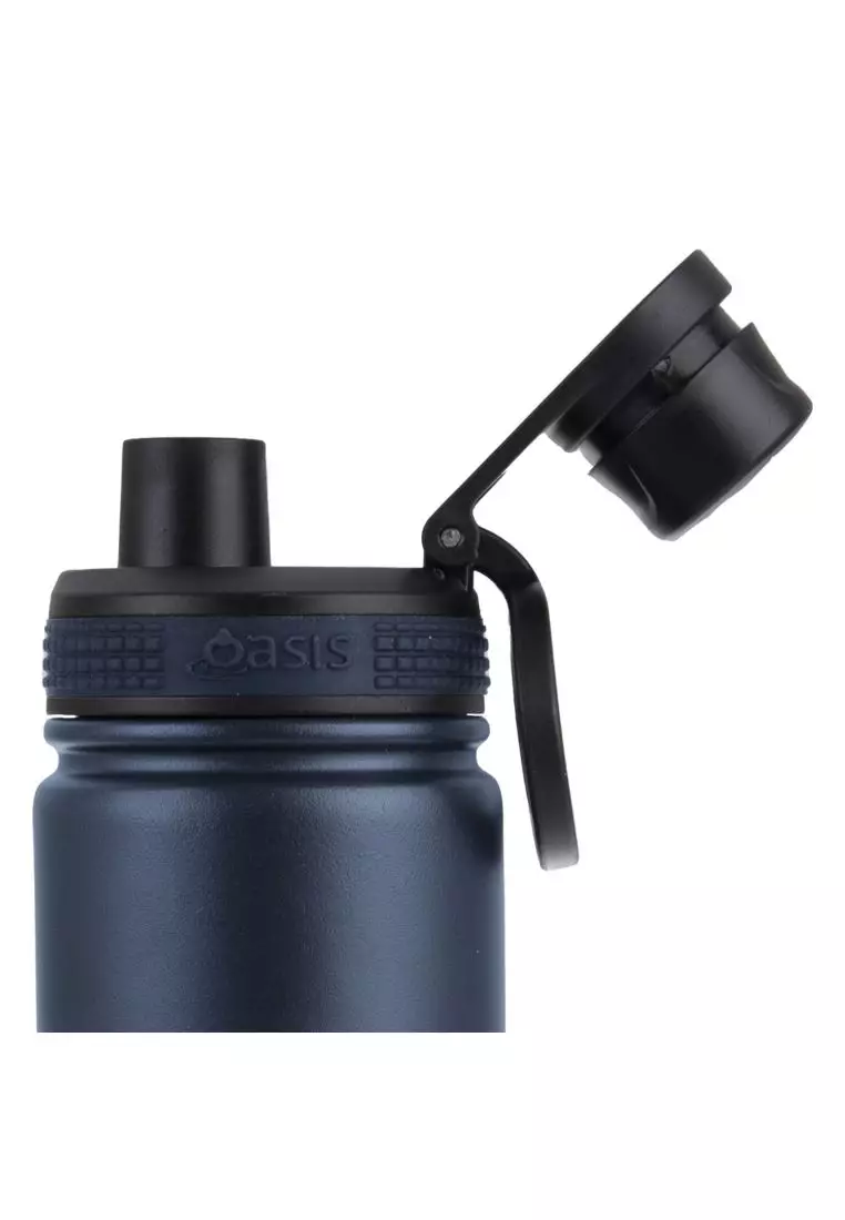 Oasis Stainless Steel Insulated Sports Water Bottle with Screw Cap 550ML - Navy