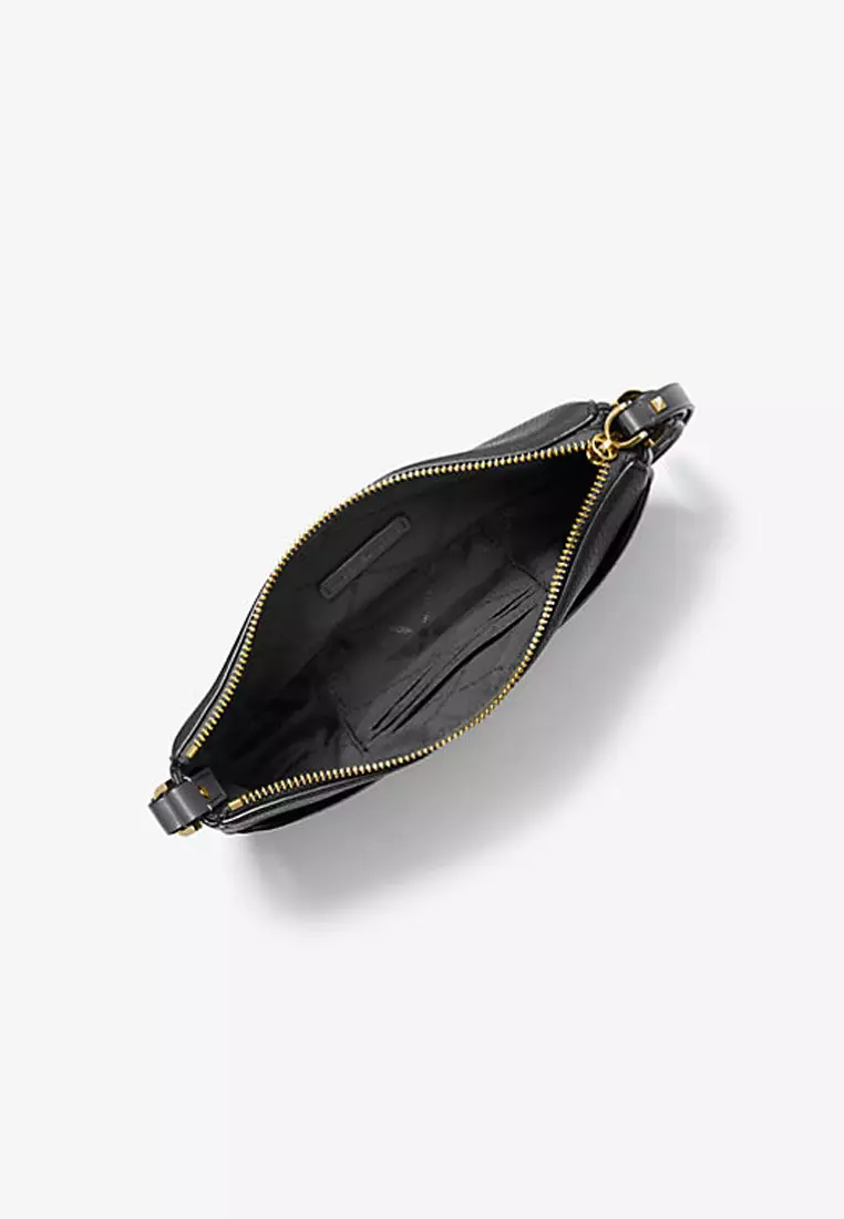 Michael Kors Dover Small Black Half Moon Crossbody Bag