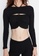 Trendyol black Ruched Detail Ribbed Knitted Set C0CC4AAD3C86BBGS_4