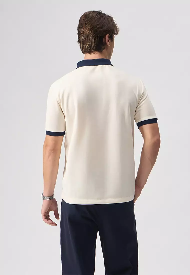 Color Block Pique Polo Shirt