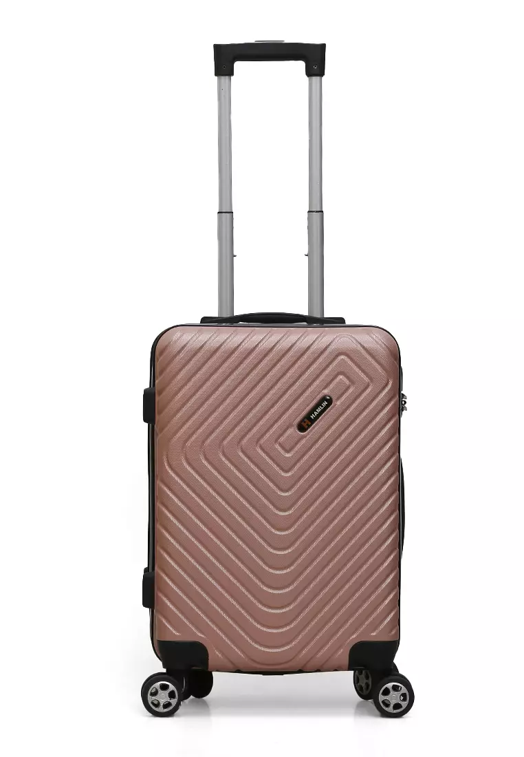 Carlton Koper Hardcase Unisex Size 20 Inch Uniqe Design Tas Travel Large Compartment Material ABS+PVC Coated ORIGINAL - Pink