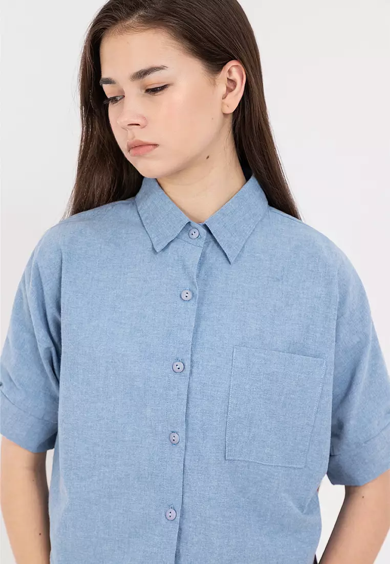 Cassandra Crop Polo Top