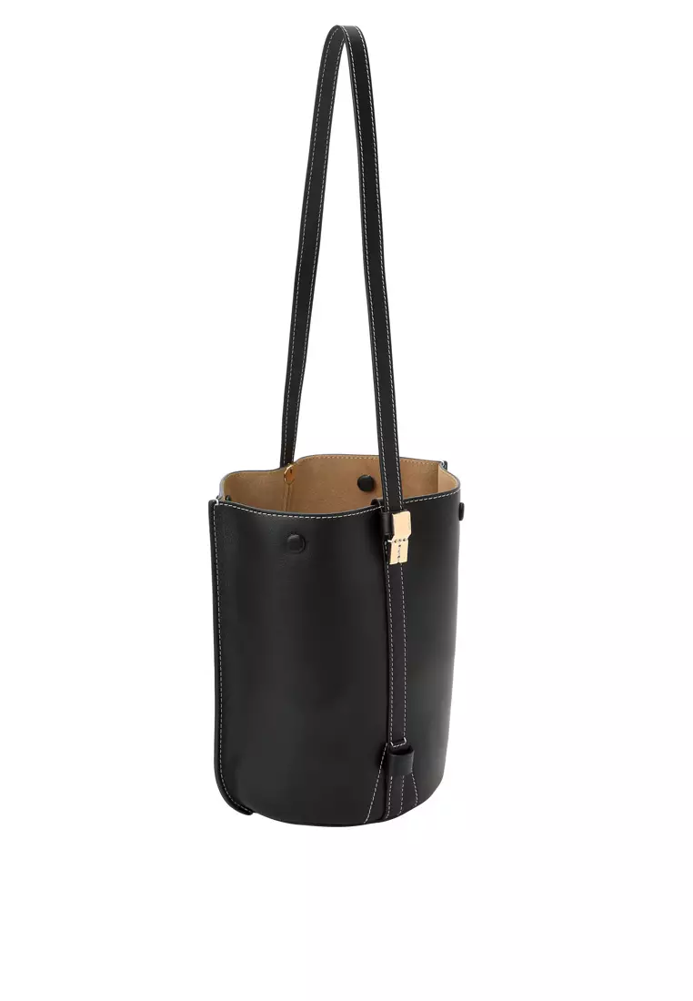 ORUKAMI Flat Hook Convertible Bucket Tote Small - Black