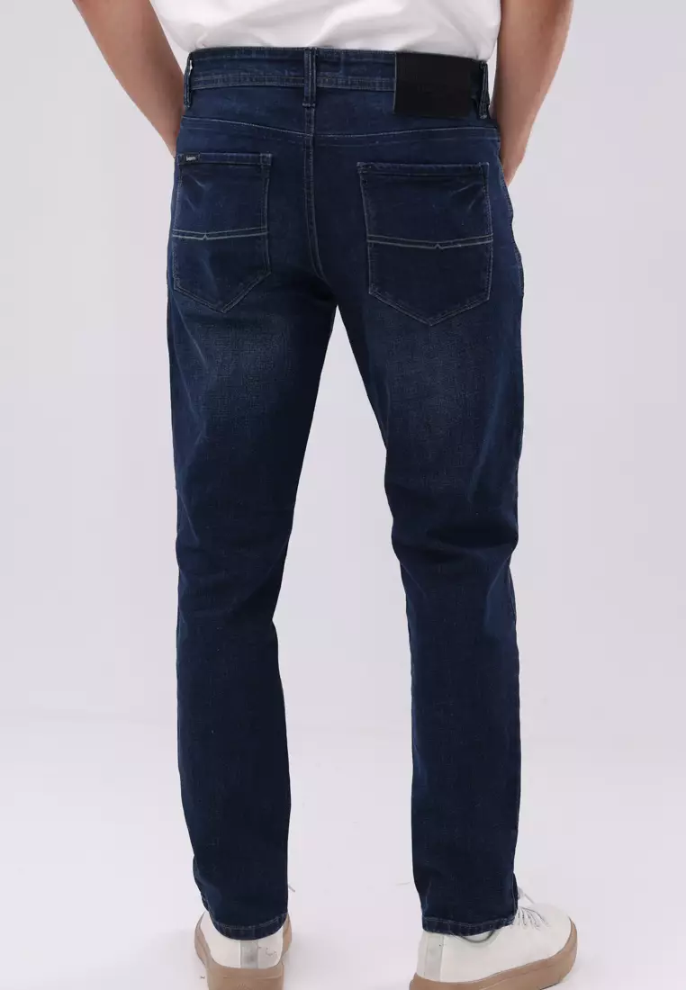 Denim Long Pants Slim Tapered