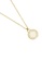 Marc Jacobs white and gold Marc Jacobs Enamel Logo Disc Pendant Necklace M0008546 Cream Gold 67697ACC85F281GS_1