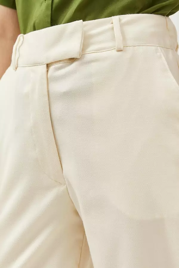 Minimal Terra Ankle Baggy Pants - Light Beige