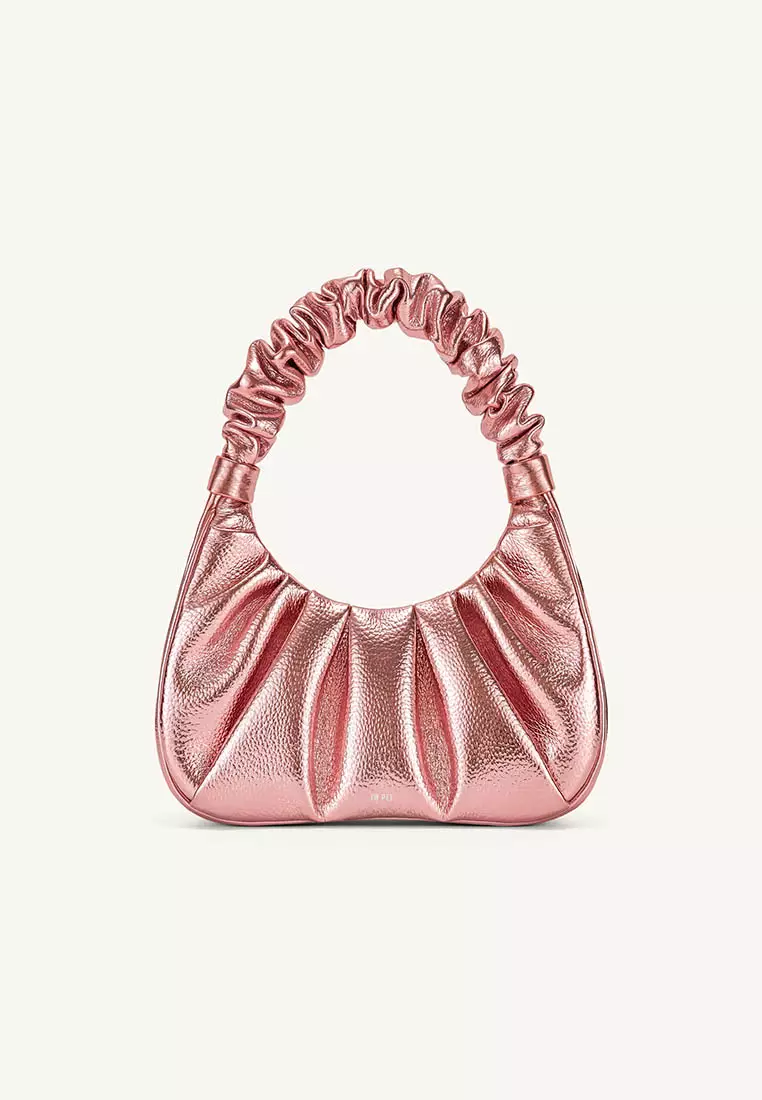 Jual JW Pei JW Pei Gabbi Metallic Ruched Hobo Handbag Pink Original 2024 ZALORA Indonesia