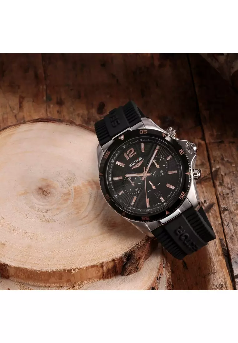 [3 Years Warranty] Sector 650 Collection 45mm Men's Chronograph Quartz Watch R3271631002