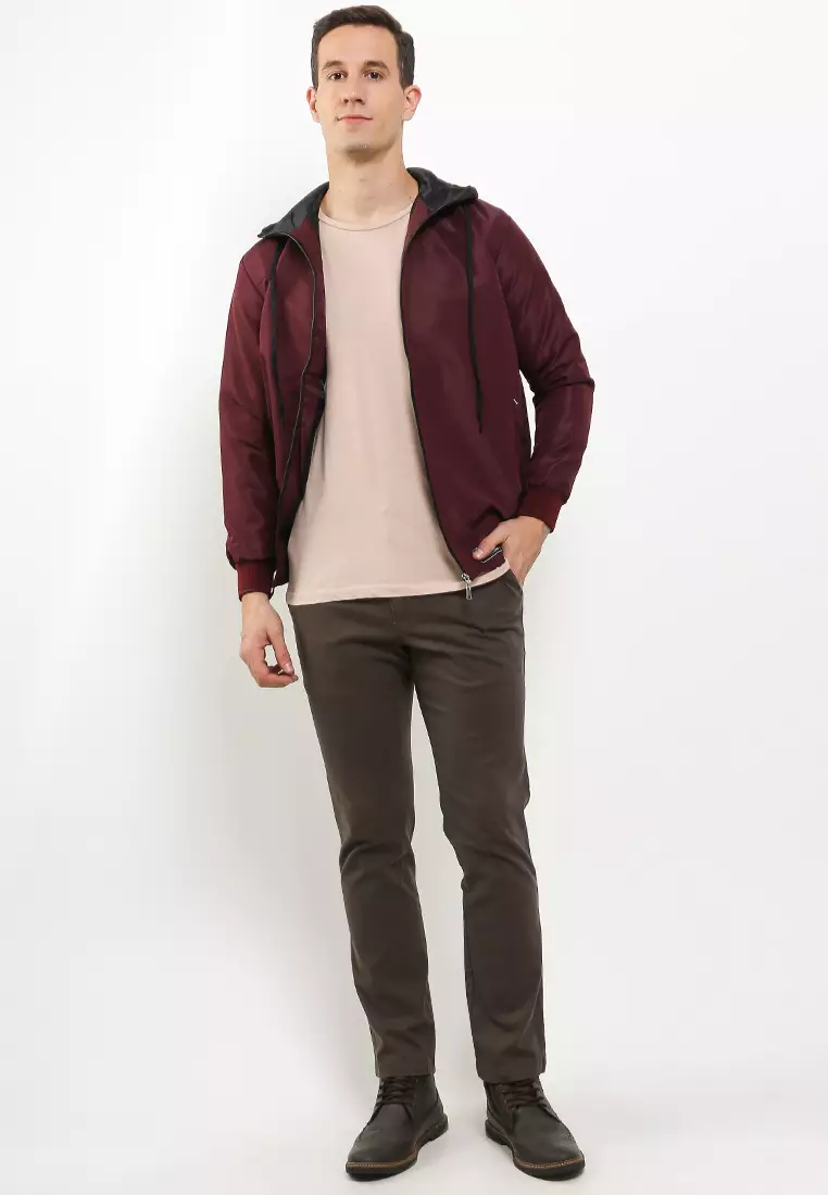 GRAHANGGRA Jaket Taslan Hoodie - Maroon