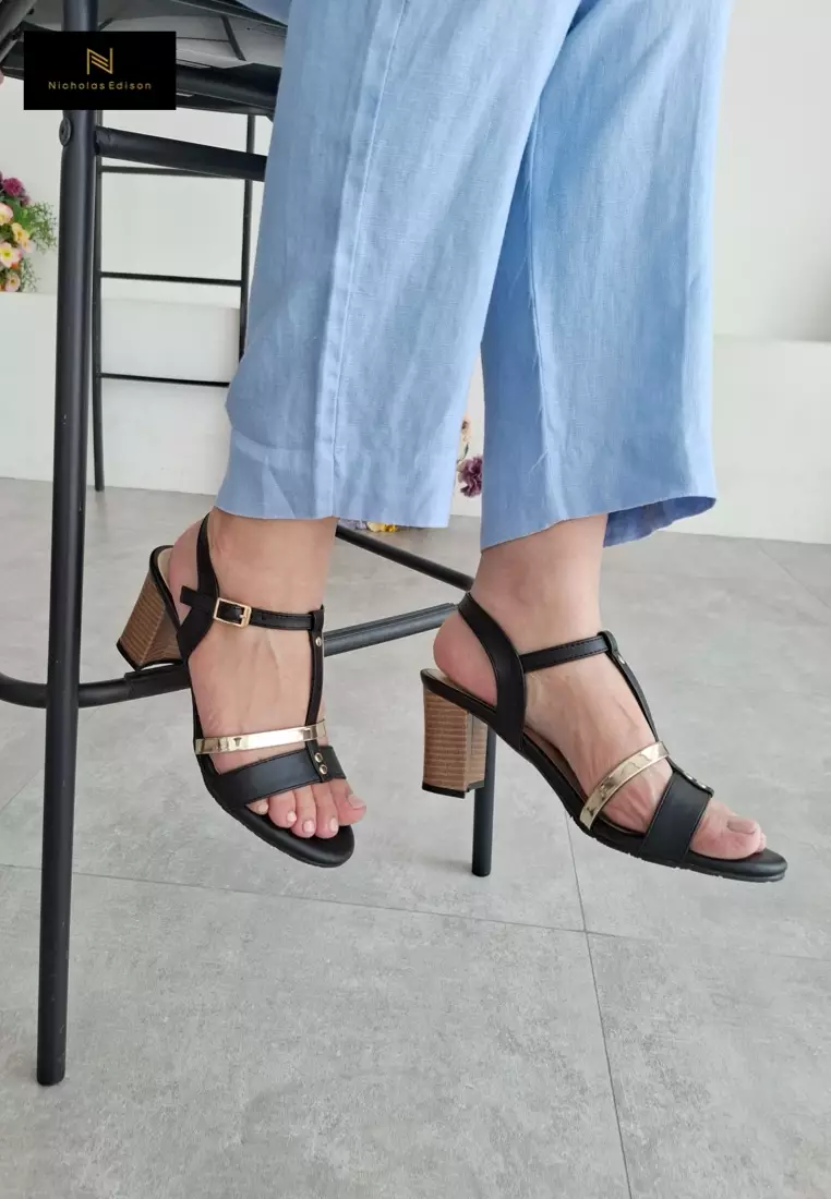 Nicholas Edison Heel Saba Black