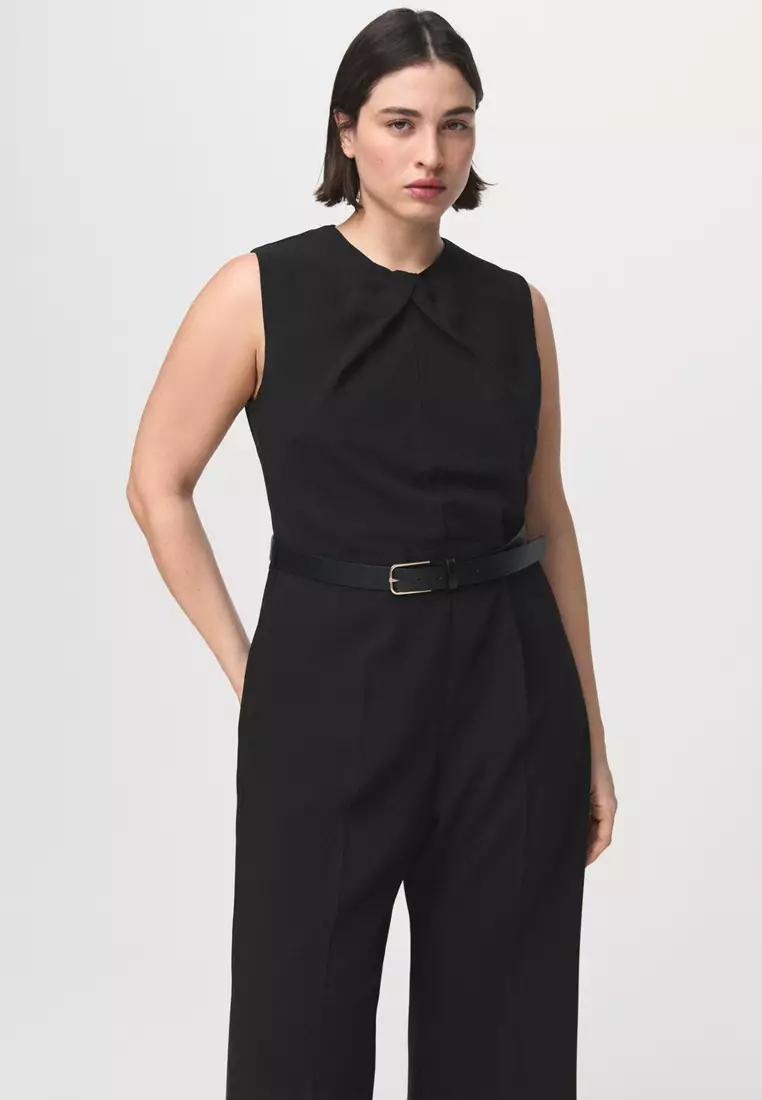 Jumpsuit With Draped Detail Belt