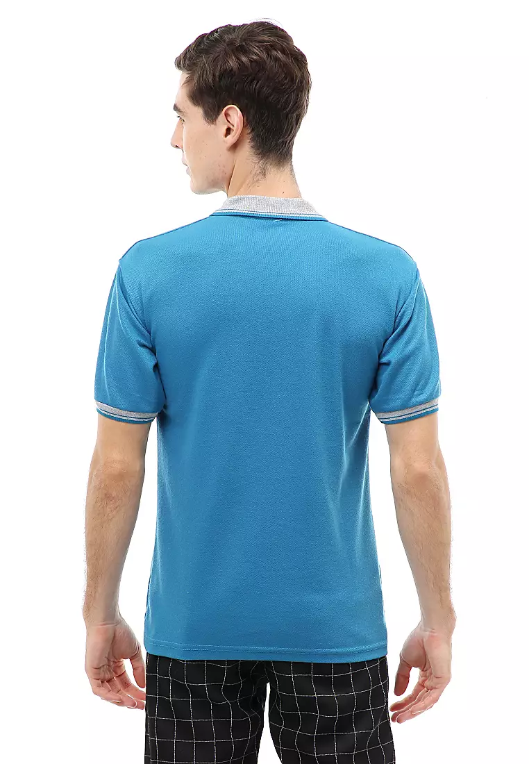 Jack Atasan Formal Kaos Polo Polos Pria Short Sleeve Material Cotton ORIGINAL - Blue