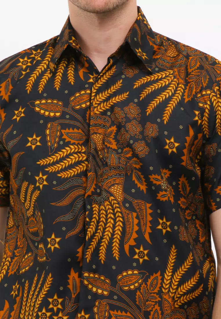 Manggar Kemeja Batik Exclusive Premium Pria Casual Modern Lengan Pendek