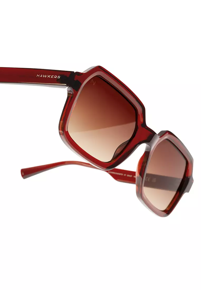 HAWKERS Brown Terracota Minimal Max Sunglasses For Men And Women, Unisex. Official Product Designed In Spain