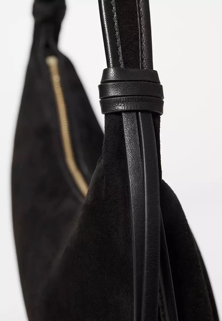 Fringed Suede Tote Bag