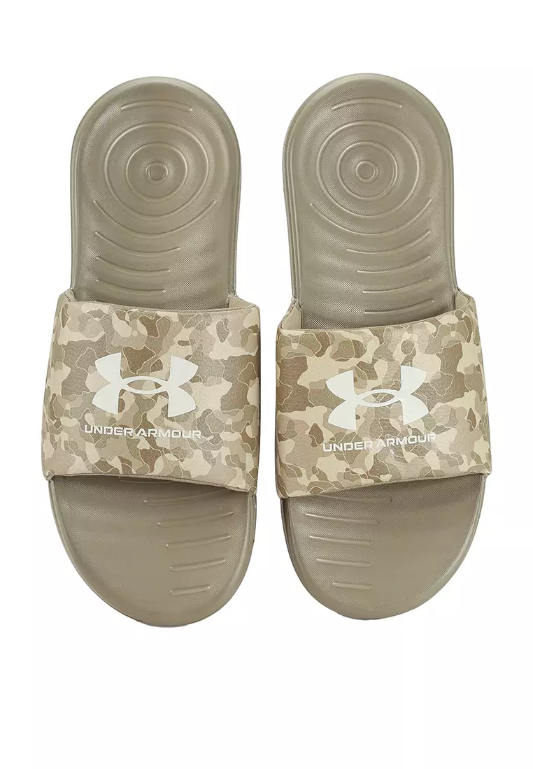 Under armour hotsell camo slides mens