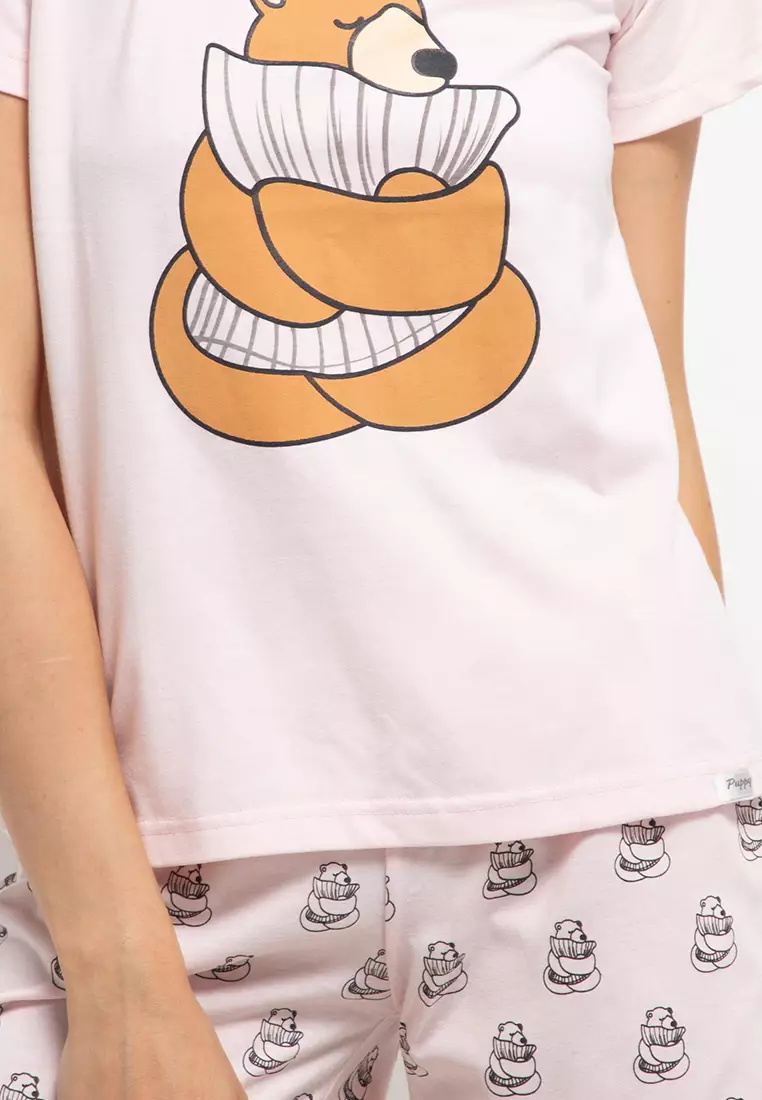 Pyjama Pijama Short Sleeve Short Pants Sleepwear