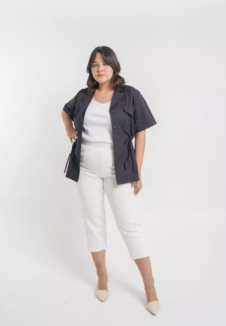 Plus Size Outer Top Blazer Naomie Black