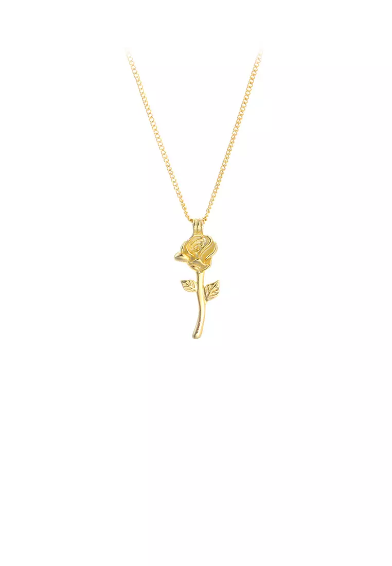 Gold rose hotsell pendants