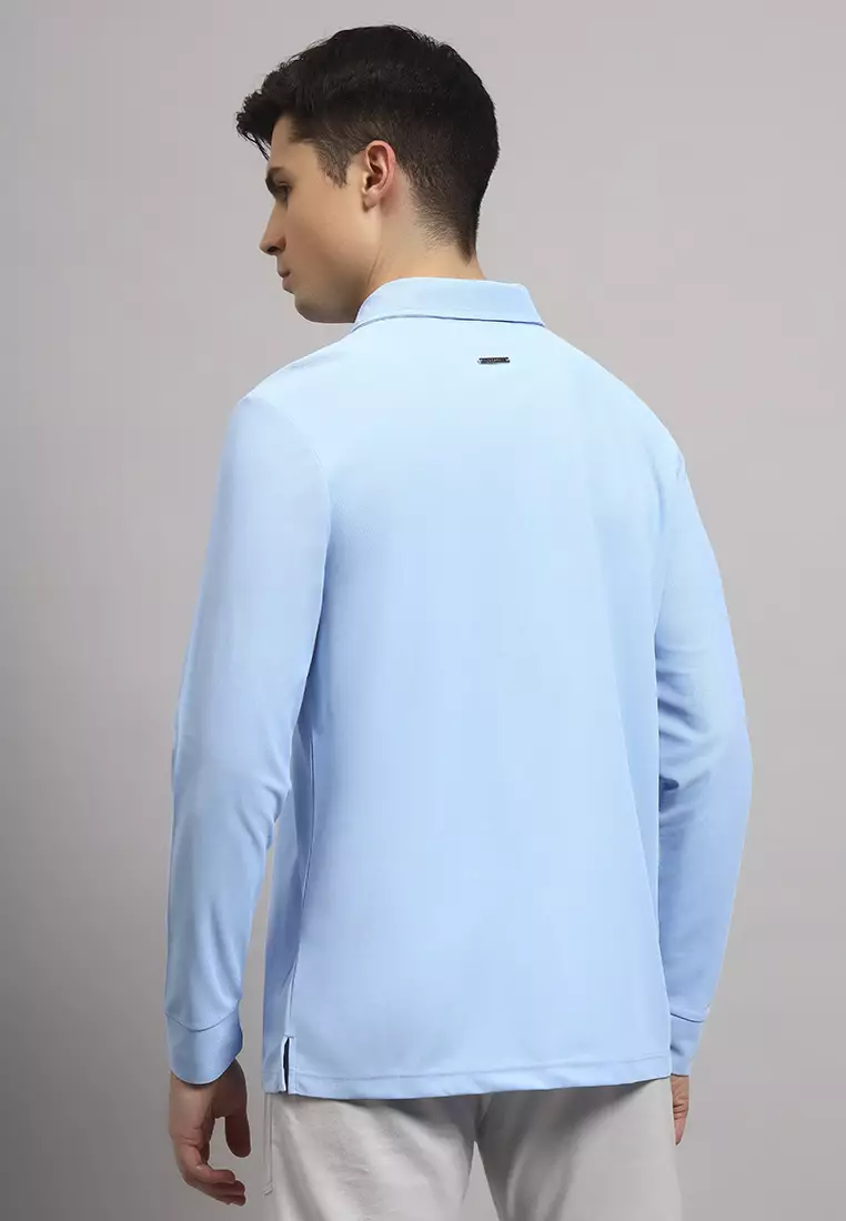 Men's Stride Oxford Versatile Active Workday Blue Tshirt