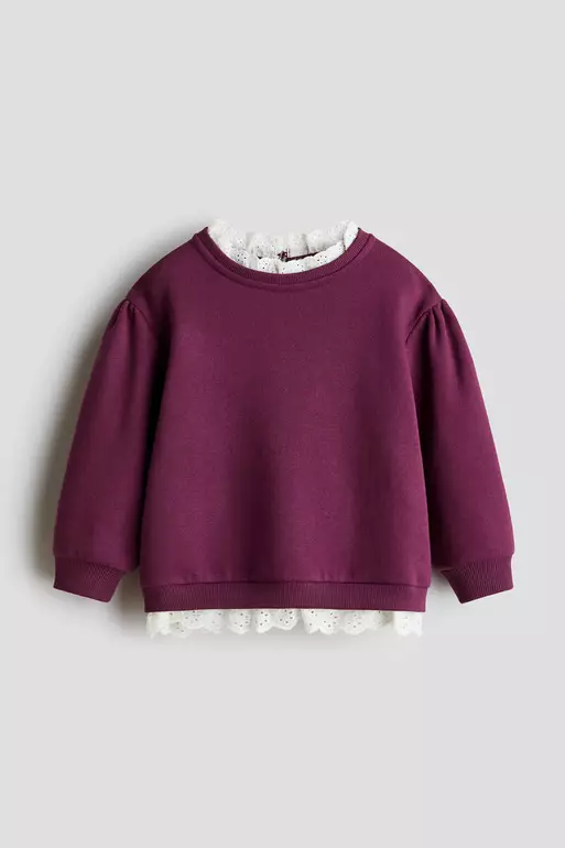 Frill-trimmed sweatshirt
