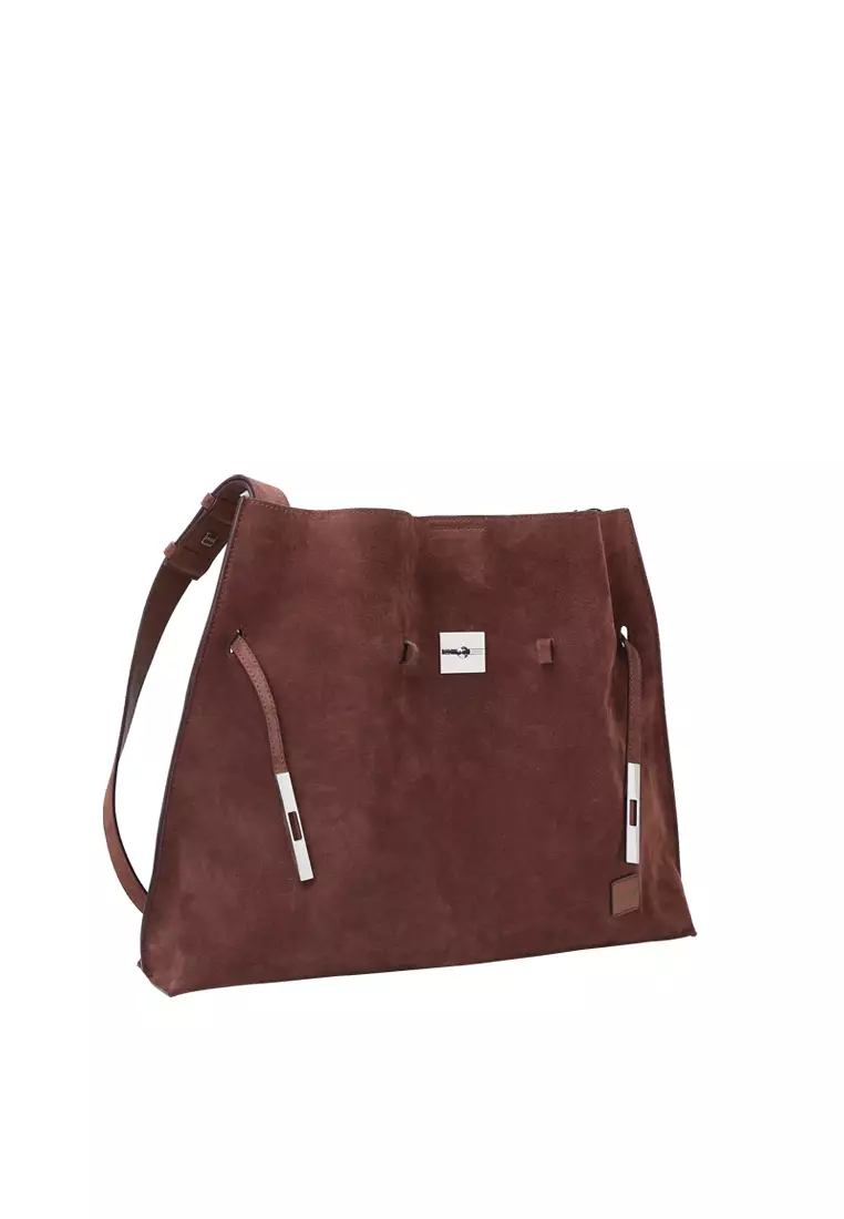 SAOI Belt Tote II - Suede Coconut
