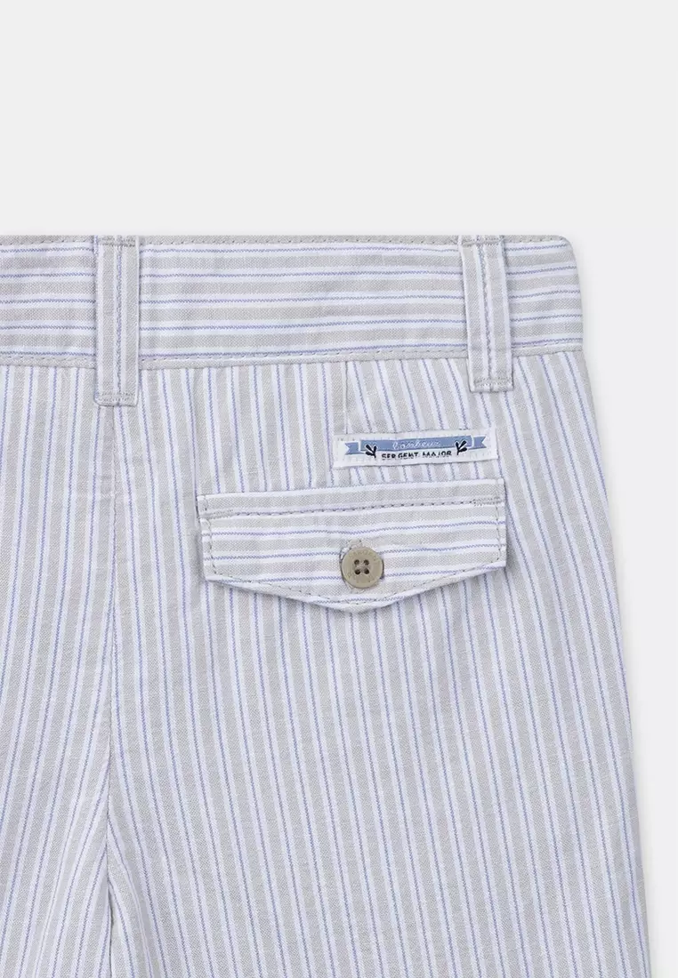 STRIPED BERMUDA SHORTS